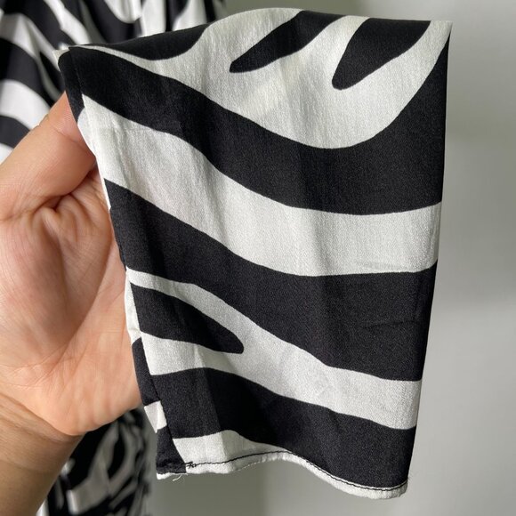 NWT Ronny Kobo Women's Black White Kiara Long Sleeve Midi Dress Size Small - Picture 9 of 15